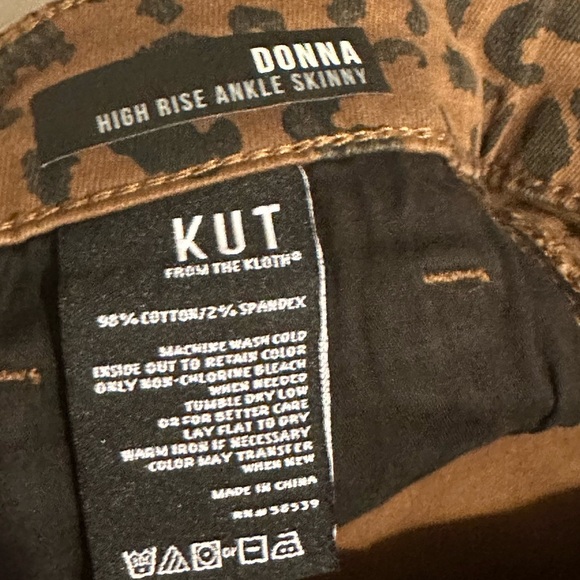 NWT Kut From the Kloth Donna Leopard Print High Waist Skinny Ankle jeans - Picture 14 of 14